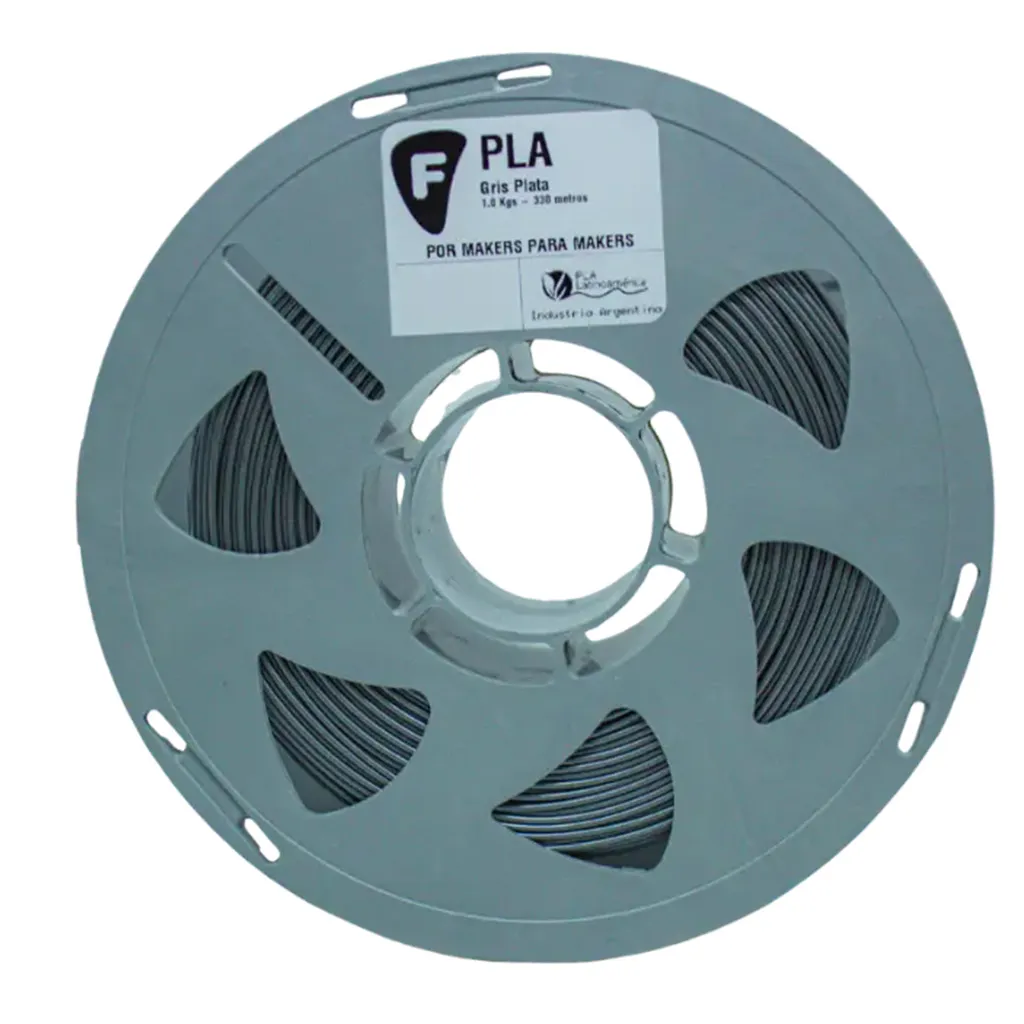 Filamento Filar FDM Pla Gris Plata